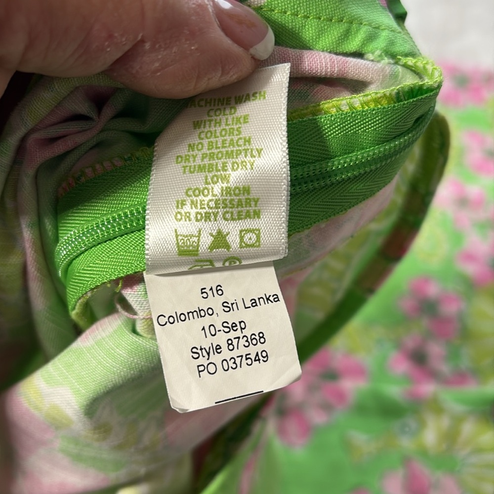 LILY PULITZER ORIGINALS Resort Fit Tropical Limeade Floaters Seahorse Pants Sz16 - Picture 7 of 8